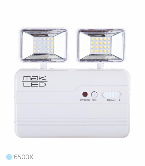 Luminária de Emergência | 5W | 2 Faróis | MakLed