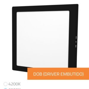 Painel Sobrepor LED | 18W | Preto | DOB