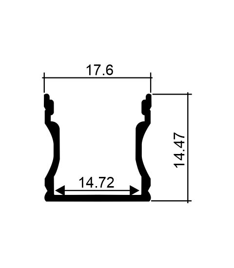 Perfil de Alumínio | Sobrepor | 1M | 1714 - Imagem 2