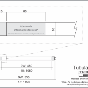 Tubular | 9W | 55cm | MakLed