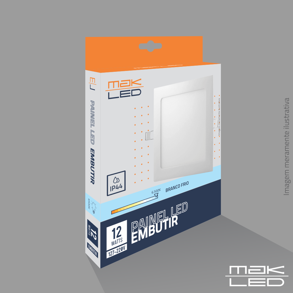 Painel Embutir LED | 12W | MakLed - Imagem 3