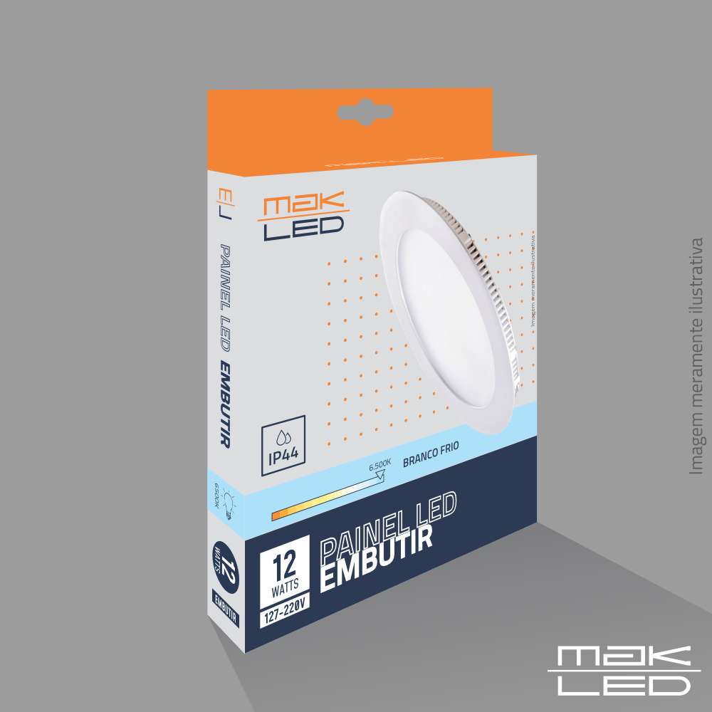 Painel Embutir LED | 12W | MakLed - Imagem 2