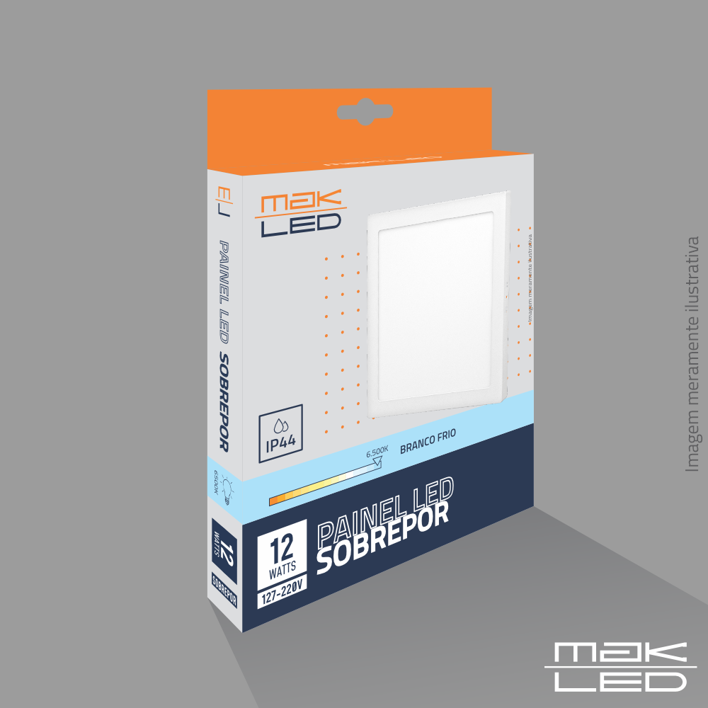 Painel Sobrepor LED | 12W | MakLed - Imagem 2