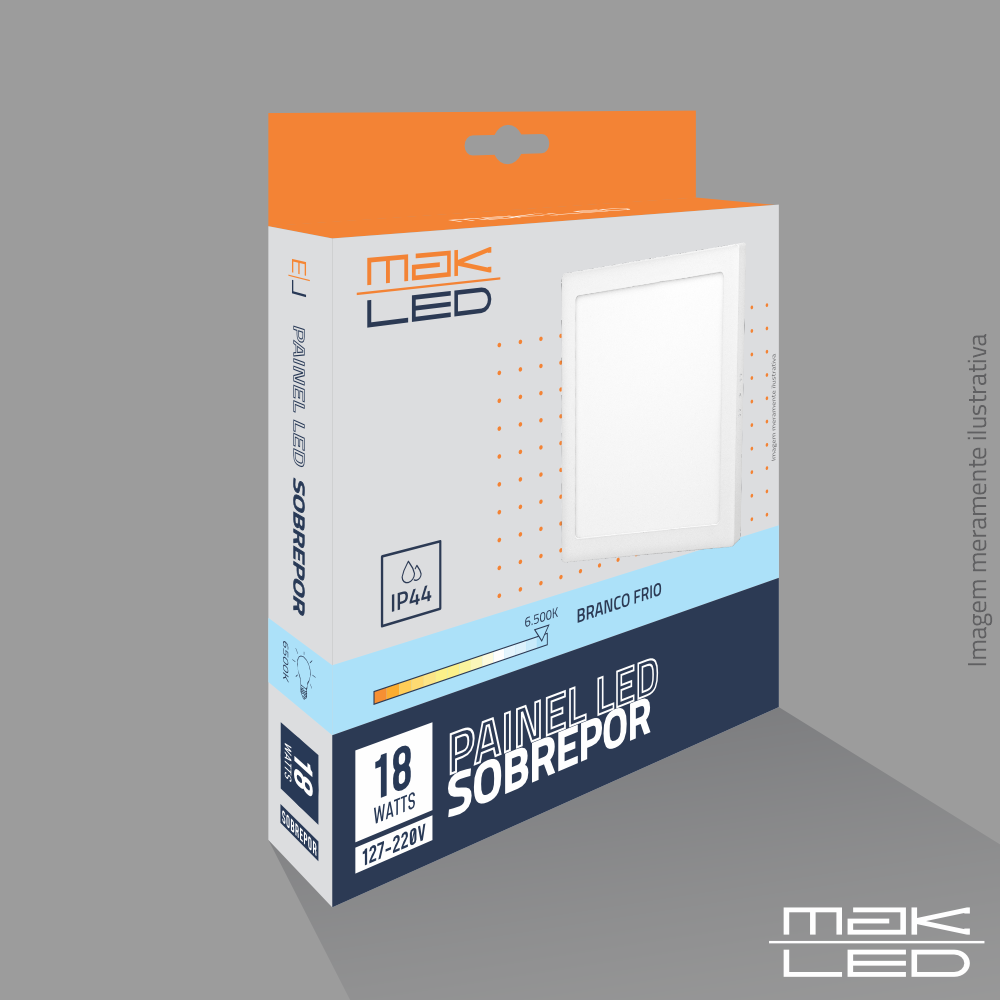 Painel Sobrepor LED | 18W | MakLed - Imagem 2