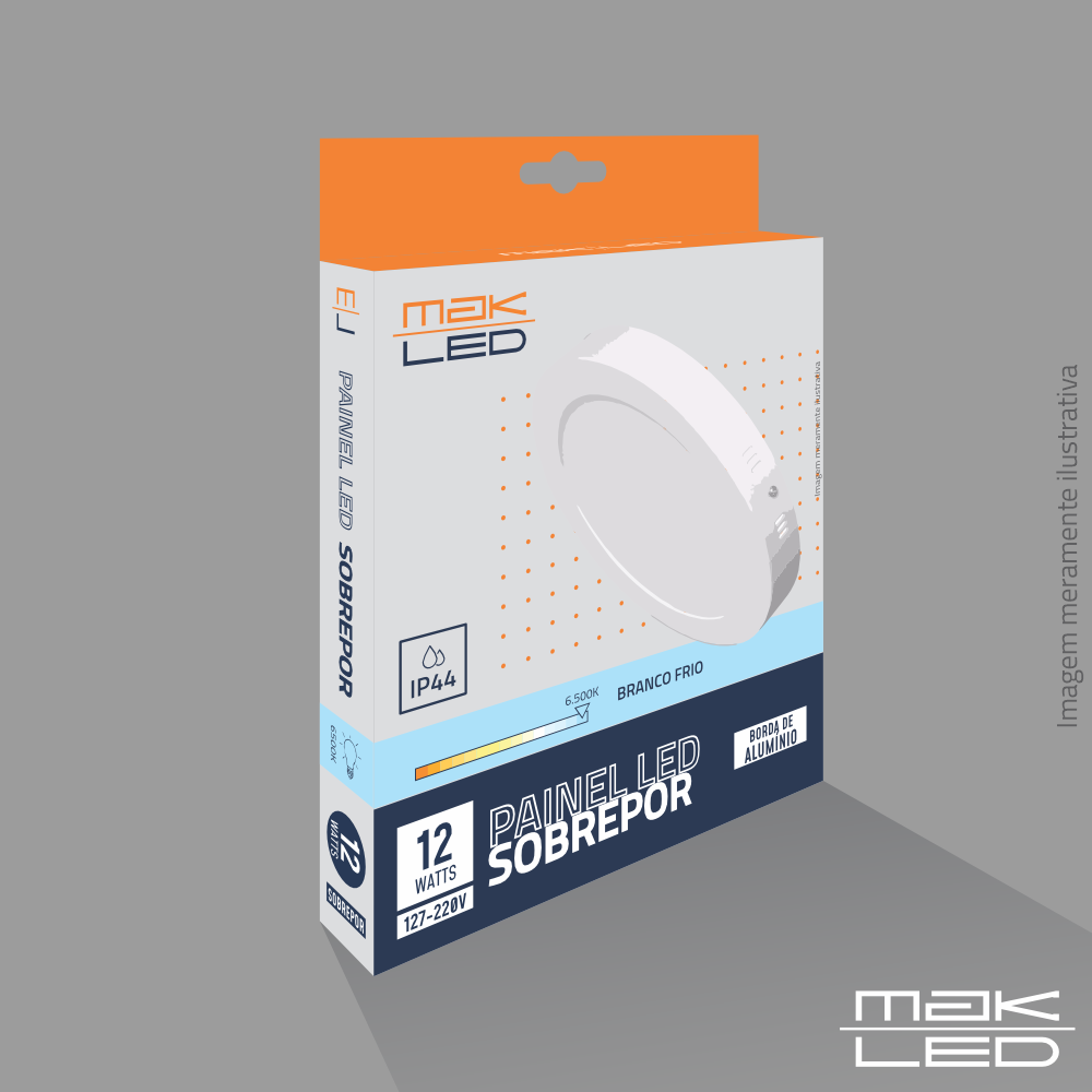 Painel Sobrepor LED | 12W | Redondo | MakLed - Imagem 2