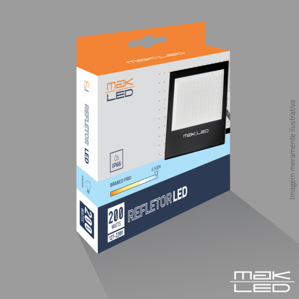 Refletor LED | 200W | SLIM | MakLed - Imagem 2