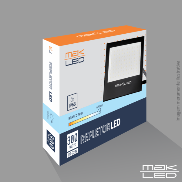Refletor LED | 300W | SLIM | MakLed - Imagem 2
