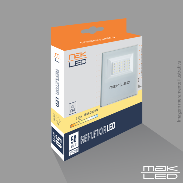 Refletor LED | 50W | SLIM | MakLed - Imagem 2