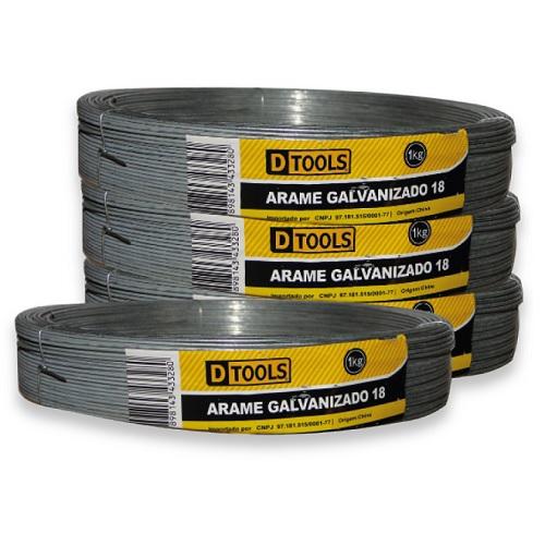 ARAME GALVANIZADO 18 - ROLO COM 1 KG - DTOOLS