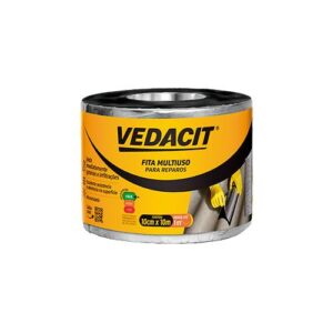 FITA ASFÁLTICA ALUMINIZADA 10CM X 10 METROS - VEDACIT