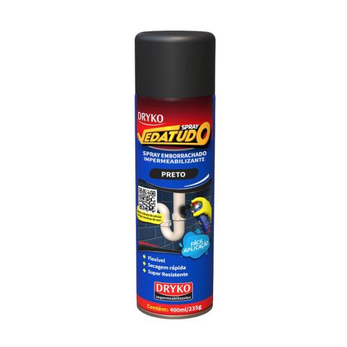 SPRAY VEDATUDO IMPERMEABILIZANTE PRETO 400ML - DRYKO