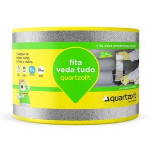 FITA ASFÁLTICA ALUMINIZADA 10CM X 10 METROS - QUARTZOLIT