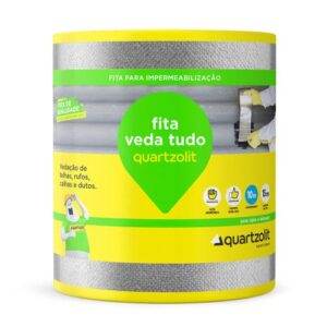 FITA ASFÁLTICA ALUMINIZADA 15CM X 10 METROS - QUARTZOLIT
