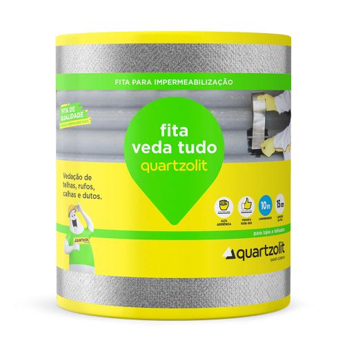 FITA ASFÁLTICA ALUMINIZADA 15CM X 10 METROS - QUARTZOLIT