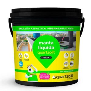 MANTA LÍQUIDA PRETA GALÃO 3,6KG - QUARTZOLIT