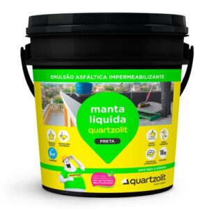 MANTA LÍQUIDA PRETA BALDE 18KG - QUARTZOLIT