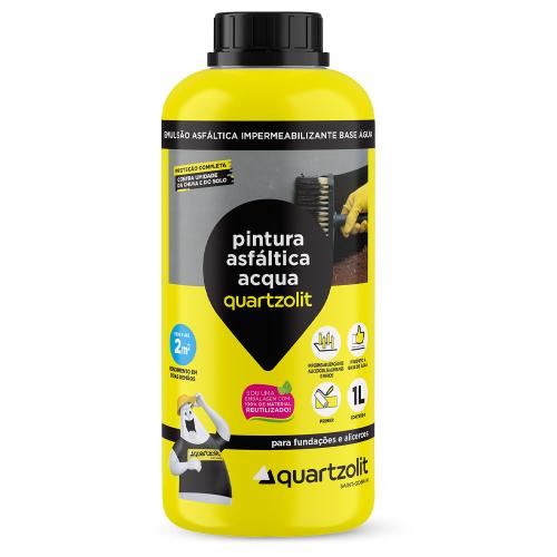 PINTURA ASFÁLTICA 1 LITRO ACQUA - QUARTZOLIT