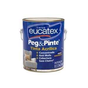 TINTA ECONÔMICA PEG E PINTE ACRÍLICA CHROMIUM - GALÃO 3,6 LITROS - EUCATEX