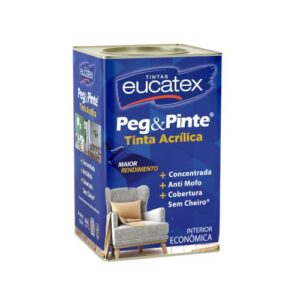 TINTA ECONÔMICA PEG E PINTE ACRÍLICA CHROMIUM - LATA 18 LITROS - EUCATEX