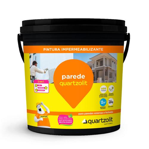IMPERMEABILIZANTE PAREDE PREMIUM BRANCO 3,6KG - QUARTZOLIT