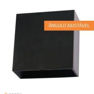 ARANDELA WIDE PRETA 4W