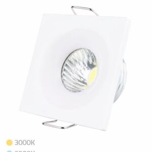 MINI SPOT BRANCO QUADRADO 3W