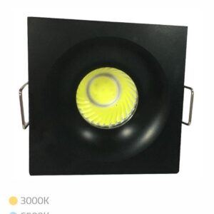 MINI SPOT PRETO QUADRADO 3W