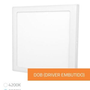 PAINEL SOBREPOR QUADRADO DOB - 24W