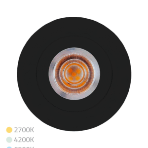 SPOT LED PC PRETO REDONDO 5W