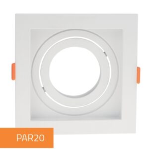 SPOT RECUADO PAR20 BRANCO