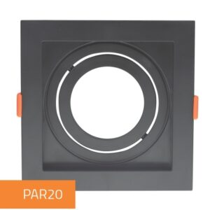 SPOT RECUADO PAR20 PRETO