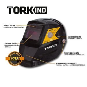 MÁSCARA DE SOLDA KAB SOLAR (1 BATERIA + 2 LENTES INTERNA/EXTERNA) – TORK