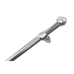 KIT PARA CORTINA SIMPLES 1,5 METROS CROMADO PRÁTIKO - BELLA ARTE