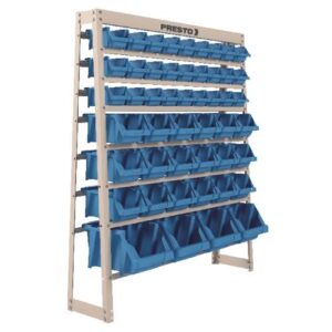 KIT ESTANTE+GAVETEIRO MISTA - 49 PEÇAS AZUL - PRESTO