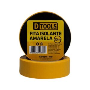 FITA ISOLANTE AMARELA 10 METROS - DTOOLS