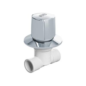 REGISTRO PRESSÃO COM CANOPLA 20MM|25MM BRANCO/CROMADO - HERC