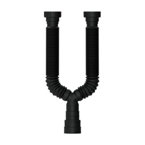 SIFÃO UNIVERSAL BLACK DUPLO ANEL PVC - BLUKIT