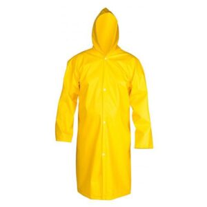 CAPA DE CHUVA LAMINADA  AMARELA COM MANGA - SOLDA CAPA