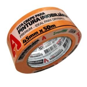 FITA CREPE IMOBILIÁRIA 45MM X 50 METROS LARANJA A128 - ADERE