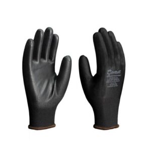 LUVA POLIÉSTER COM PU PRETA - IMBAT
