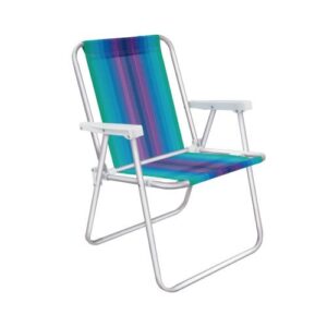 CADEIRA DE PRAIA ALTA EM ALUMÍNIO - MOR