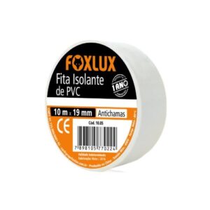 FITA ISOLANTE DE PVC BRANCA 10 METROS - FOXLUX
