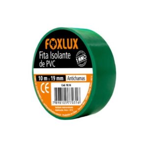 FITA ISOLANTE DE PVC VERDE 10 METROS - FOXLUX