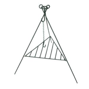 TRIPÉ COM GRELHA TREMPE FOGO DE CHÃO 1,24 METROS DE ALTURA - PAPALÉGUAS