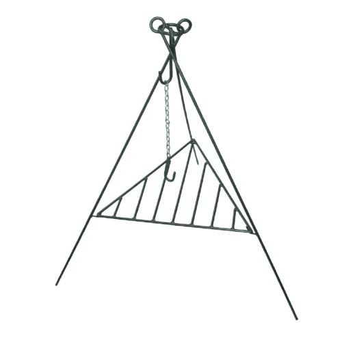 TRIPÉ COM GRELHA TREMPE FOGO DE CHÃO 1,24 METROS DE ALTURA - PAPALÉGUAS