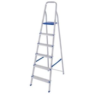 ESCADA ALUMÍNIO 6 DEGRAUS DOMÉSTICA 178CM - MOR