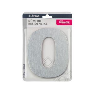 NÚMERO RESIDENCIAL COM ADESIVO CROMADO 0 - ATLAS