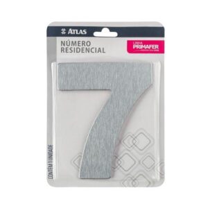 NÚMERO RESIDENCIAL COM ADESIVO CROMADO 7 - ATLAS