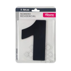 NÚMERO RESIDENCIAL COM ADESIVO PRETO 1 - ATLAS