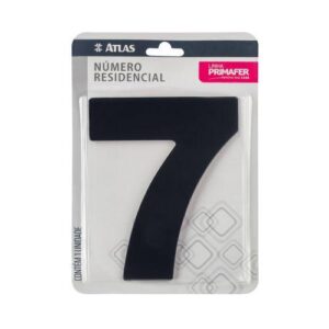 NÚMERO RESIDENCIAL COM ADESIVO PRETO 7 - ATLAS